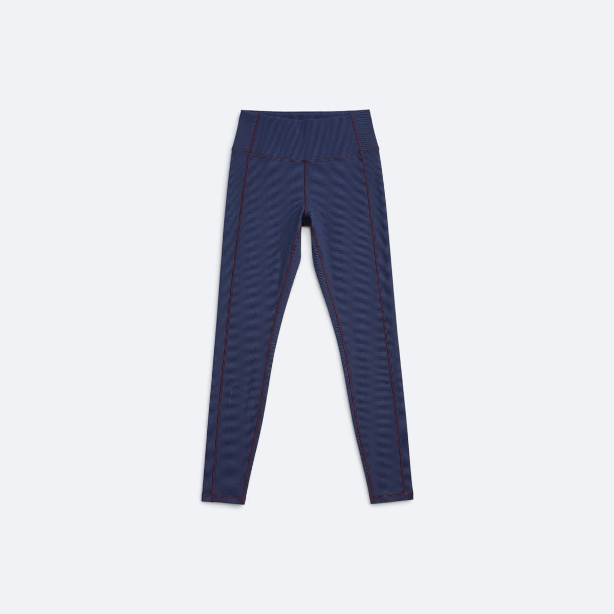 Leggings a costine con impunture decorative
