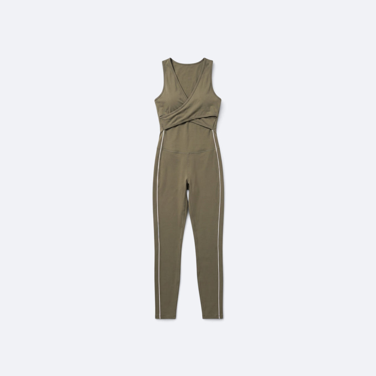 Piped Twist Jumpsuit