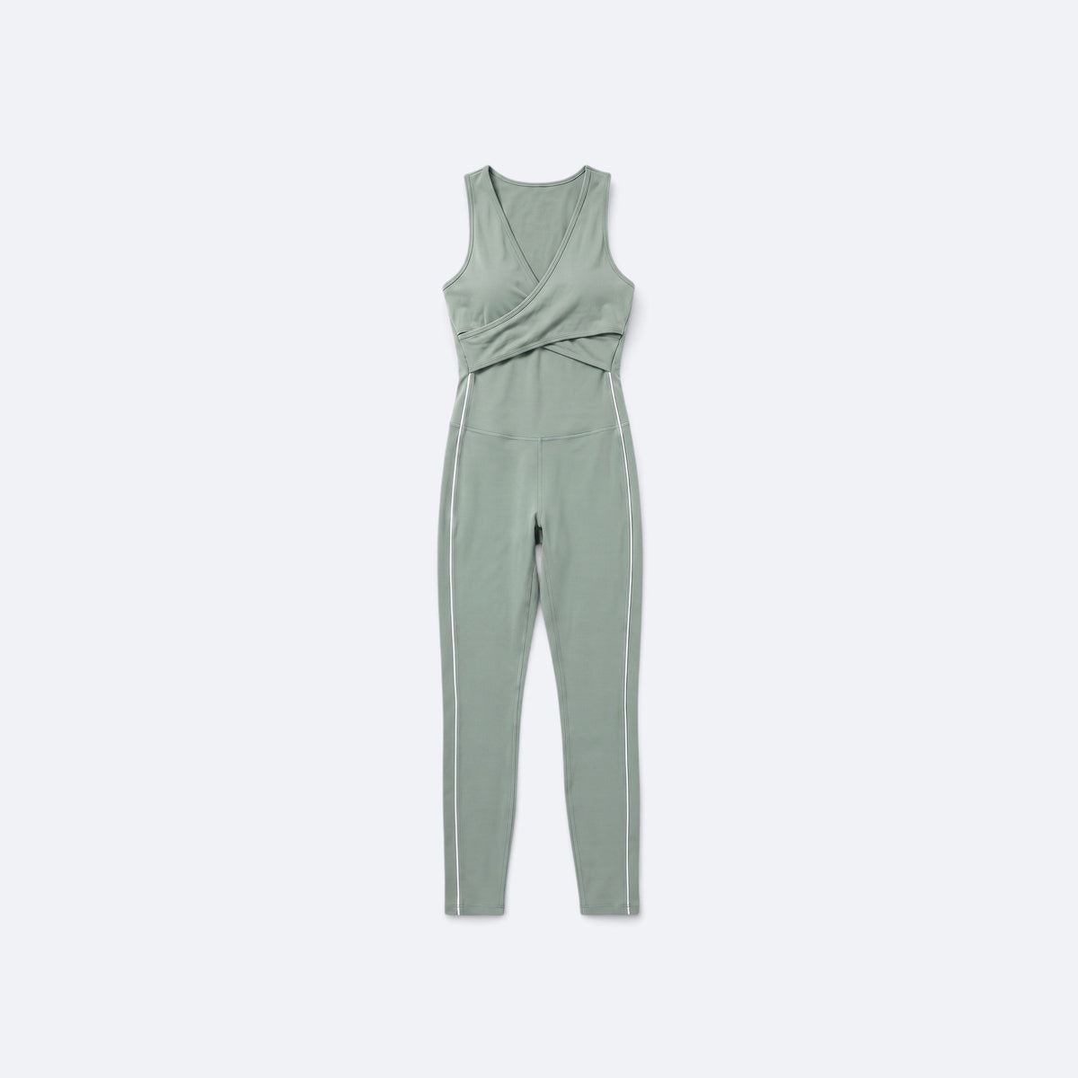 Piped Twist Jumpsuit